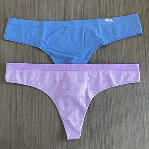 VS PINK Seamless Thong Pair (L)